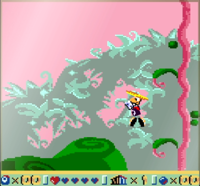 Rayman GBC Demo - Rayman dancing in the air.png