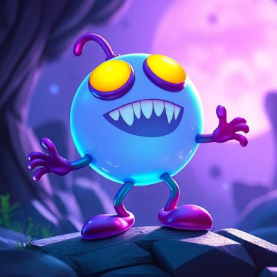 Prompt: Globox from the hit video game series Rayman