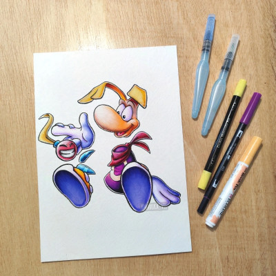 Rayman &amp; Electoon (30th Anniversary homage)