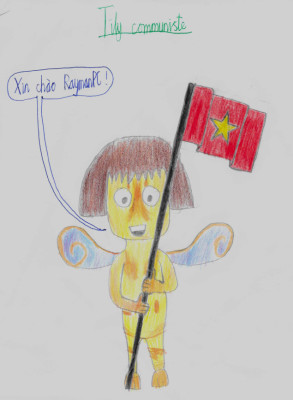 Un dessin de Tily pour représenter la période pendant laquelle je postais derrière le pare-feu de bambou !