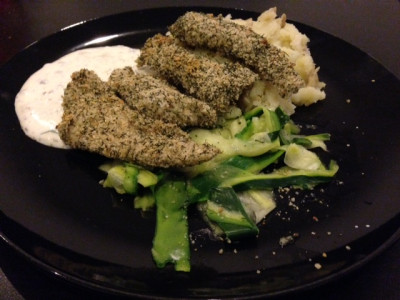 Crispy fish goujons