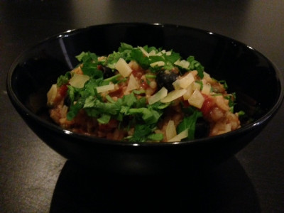Puttanesca risotto