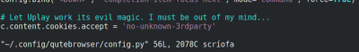 La sélection par défaut est tout simplement 'no-3rdparty'.