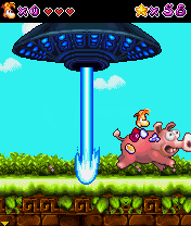 I don’t remember Rayman being chased by a ufo in the mobile version