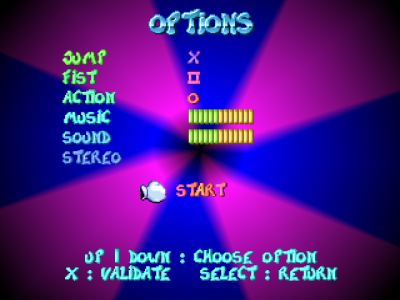 R1 PS1 Options screen