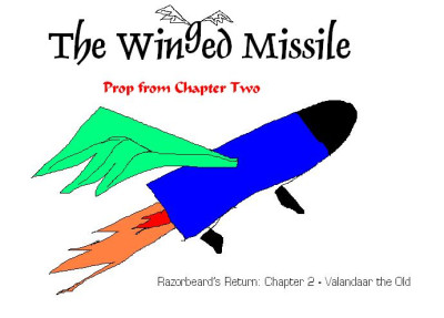 The Winged Missile - QUOTE: "Razorbeard, however, was already on the missile, trying to get it into the air..."