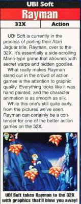 rayman32x.jpg (86.34 KiB) Viewed 824 times A thing about the cancelled Sega 32x version of Rayman 1.