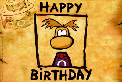 Here's an official Rayman birthday card.