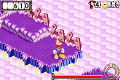 L'eau dangereuse qui peut blesser Rayman.