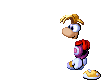 Animation de marche de Rayman.