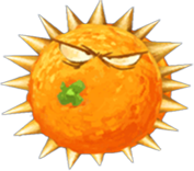 Vue détaillée d'une orange entière de Rayman Fiesta Run.