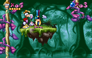 Im Austausch für zehn Tings bringt der Zauberer Rayman zu einem Bonuslevel.