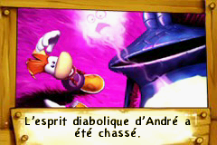 Globox dans le diaporama de fin du jeu, alors que l'esprit d'André quitte son corps.