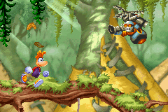 Un Aéroniflard attaquant Rayman.