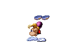 Animation de Rayman se servant de ses pieds pour attaquer, tirée du premier prototype de la version Jaguar.