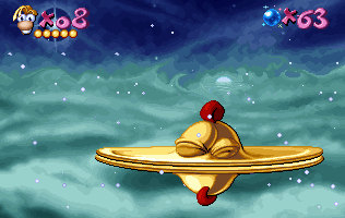 Les cymbales ont la fâcheuse habitude de se refermer sur Rayman.