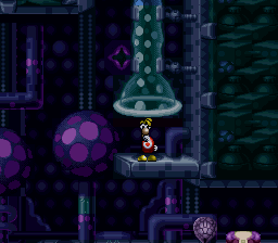 Rayman doit sauter sur cette plate-forme pour atteindre ce tuyau.
