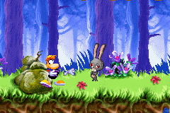 Un lapin boxeur face à Rayman.