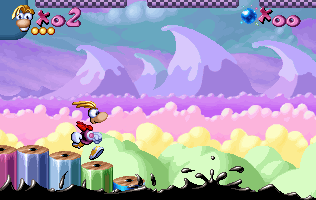 Rayman en train de courir.