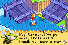 Le début du niveau, où Murfy parle à Rayman de la Machine Infernale.