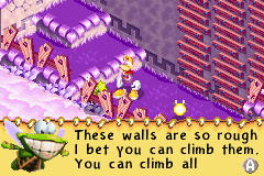 Murfy donnant des astuces à Rayman.