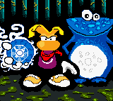 Globox dans le diaporama d'introduction de Rayman 2 Forever.