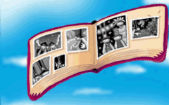 Das Familienfotoalbum des Zauberers, wie es in Englisch mit Rayman zu sehen ist