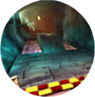 L'image représentant Usine à Tuyaux dans le menu de sélection des niveaux des versions Xbox et GameCube de Rayman Arena.