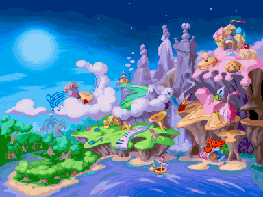 La carte du monde de la version Game Boy Advance.