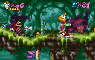 Une balle tirée par un Chasseur dans Rayman.