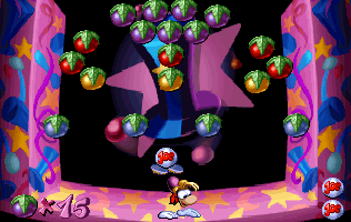 Le cinquième niveau de Ray Breakout dans la version PC/MS-DOS. Le septième et dernier niveau lui est quasiment identique.