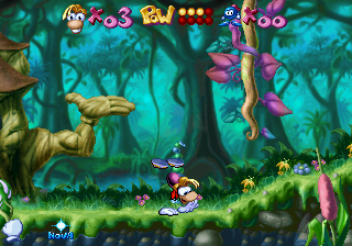 Dans le premier prototype, Rayman est capable de marcher sur ses mains.
