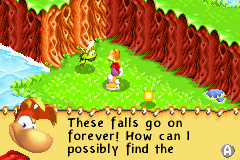 Le début du niveau, où Murfy parle à Rayman.