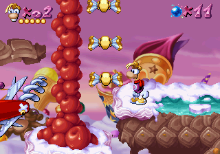 Des bonbons dans la version Jaguar du premier Rayman.