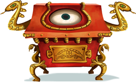 Vue détaillée d'un Coffrapatte de Rayman Origins.