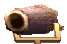 Vue détaillée d'un canon de Rayman Rush.