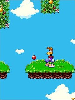 Un Lums rouge dans la version téléphone portable de Rayman 3.