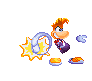 L'ancienne animation de Rayman chargeant le Super Coup de Poing.