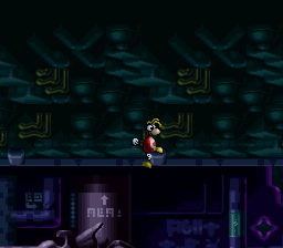 Le niveau commence avec Rayman en train de tomber du plafond.