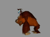 Modèle 3D du Xowar, avec un Feuillu sur le dos.