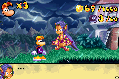 Ly dans la version Game Boy Advance de Rayman contre les Lapins Crétins.