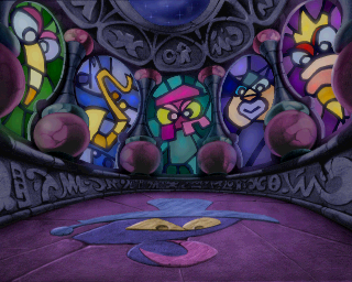La salle du Château des Délices dans la version PlayStation (PAL).