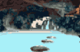 L'image représentant Canyon Aquatique dans le menu de sélection des niveaux de Rayman Rush.