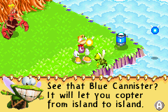 Murfy donne des informations à Rayman sur l'Épicoptère.