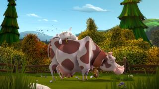 Une Red Holstein dans Vachement Crétin.