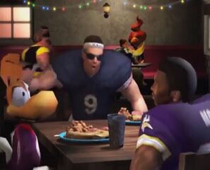 Rayman dans la publicité NFL 2K.