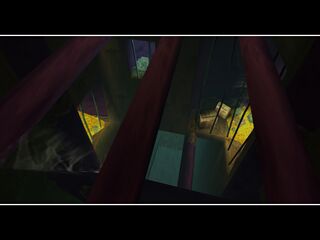 Un des plans de la cinématique présentant le niveau avant le début de la course.