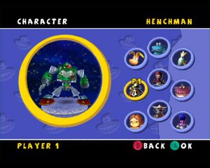 La première skin de Henchman 800 dans Rayman Arena.