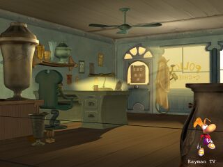 Concept art du bureau de l'inspecteur Grub.