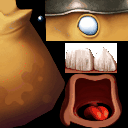 Les textures de la tête de Clark dans les fichiers de Rayman 3.